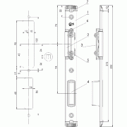 Планка ответная Maxbar для ригеля и защелки, регулируемая, правая, U24x5