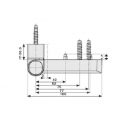 Петля двер. Maxbar 492556 Doorline HTB PS 23 17-20.5/85-31, коричневая
