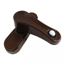 Замок блокиратор с кнопкой для окон, дверей, мебели коричневый