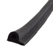 Уплотнитель самоклеющийся P-профиль из EPDM 9х5,5 мм черный